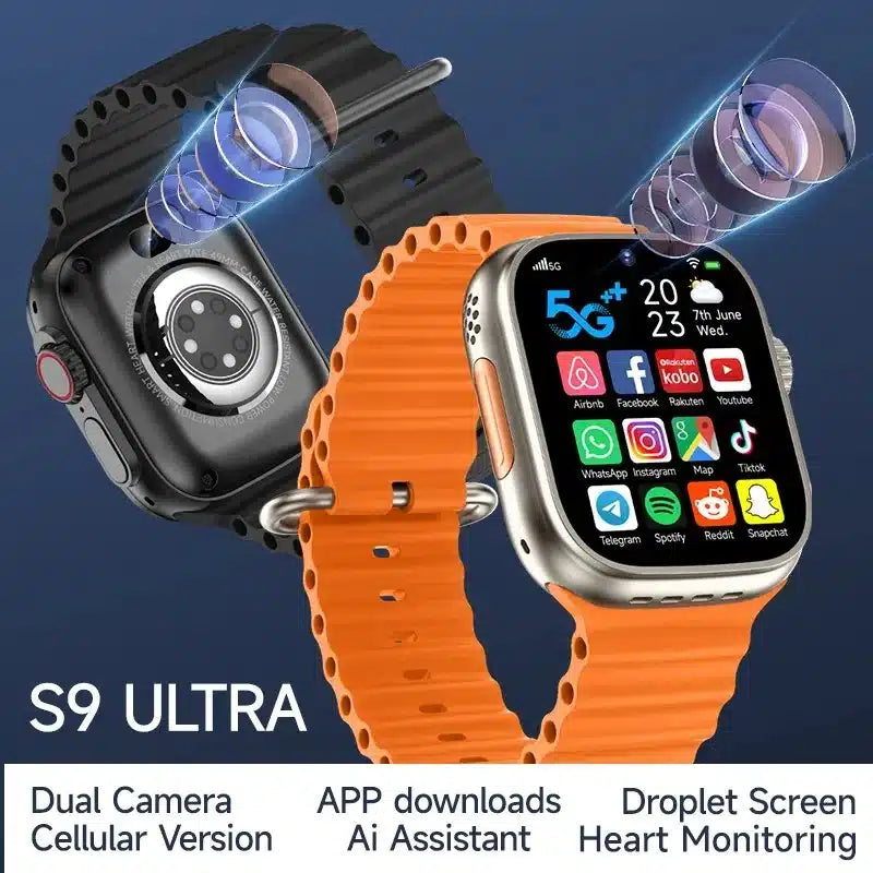 S9 Ultra 4G SIm & Dual Camera Watch